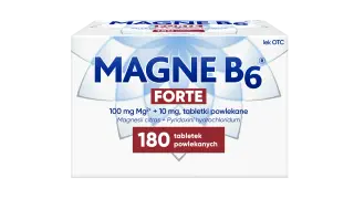 Opakowanie leku Magne B6 Forte 180 tabletek powlekanych.
